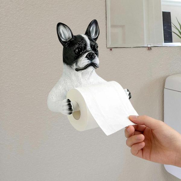 犬用トイレットペーパーホルダー、ディスペンサー フレンチブルドッグ