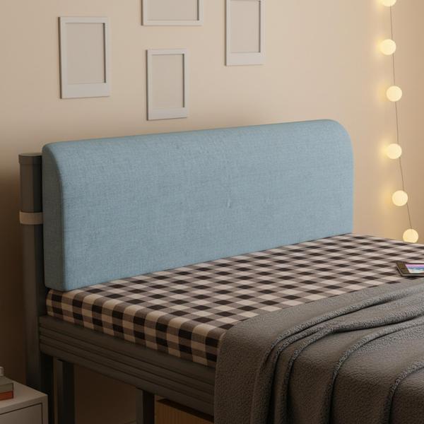 ベッド用吊り下げヘッドボード枕 洗える 人間工学に基づいた腰保護枕 ブルー