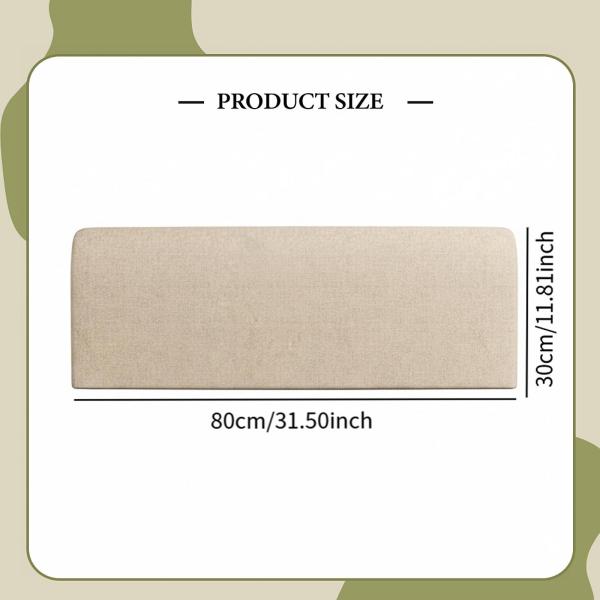 ベッド用吊り下げヘッドボード枕 洗える 人間工学に基づいた腰保護枕 カーキ