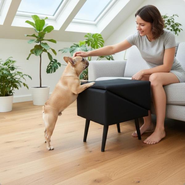 折りたたみ式犬用階段 Versatile 犬用スロープ階段 多用途 木製犬用ステップ台 滑り止め 木製ペットステップ 安定感 折りたたみ式ペット 中型犬 小型犬 大型犬用