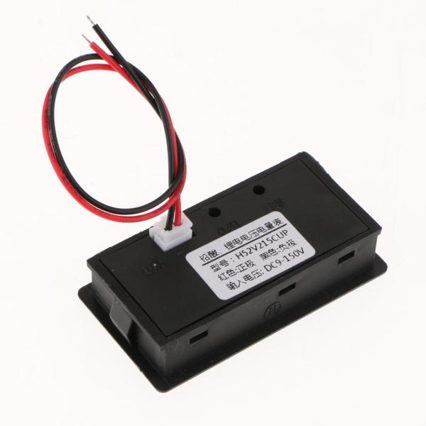 DC 9-150V LEDモーターデュアルディスプレイデジタル電圧電流計LCDインジケーターはバッテリーシンボル+パーセントまたはバッテリー