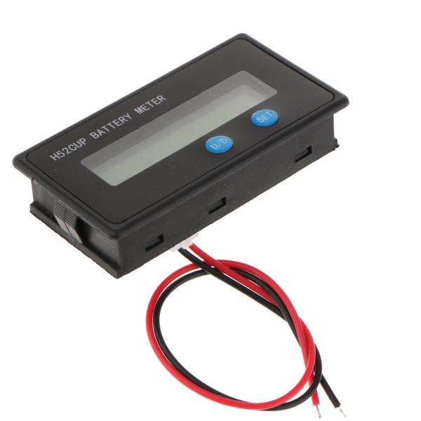 DC 9-150V LEDモーターデュアルディスプレイデジタル電圧電流計LCDインジケーターはバッテリーシンボル+パーセントまたはバッテリー