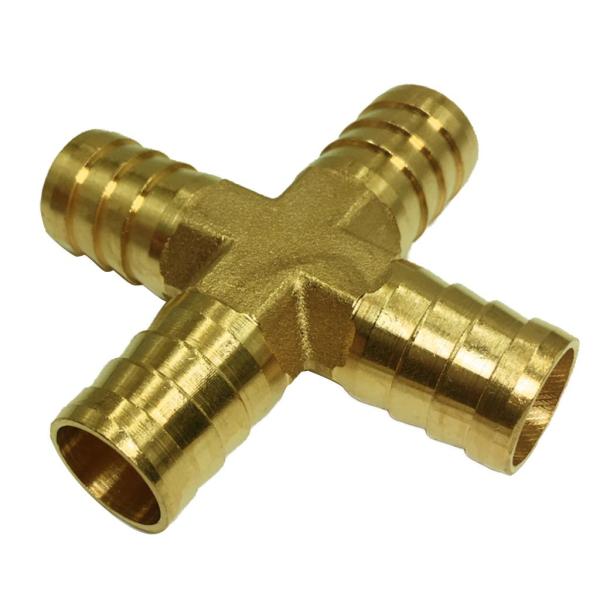 黄銅製金属パイプ六角ニップルアダプターおねじクロスコネクター19mm
