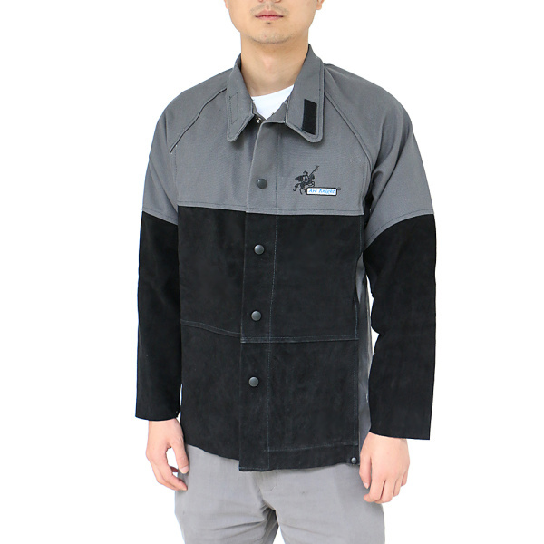 溶接ジャケット スパッタ・やけど防止 難燃性 断熱 作業服 安全保護