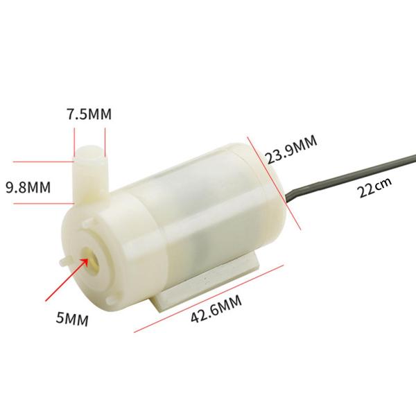  USB ウォーターポンプ 5V 低電圧  耐久性 ホーム 噴水 クラフト 水平 ホワイト