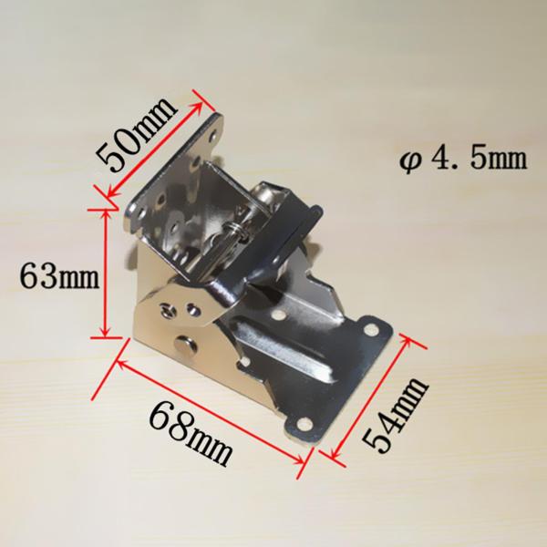 4x 折りたたみヒンジ 0-90 度 折りたたみ式テーブル引き出しデスク用アクセサリー シルバー