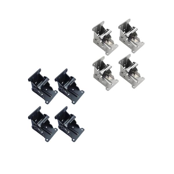 4x 折りたたみヒンジ 0-90 度 折りたたみ式テーブル引き出しデスク用アクセサリー シルバー