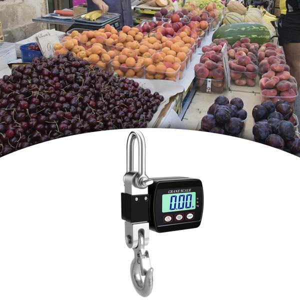 港湾ターミナル用重量フック付き電子吊り下げ式クレーンスケール 0.05-500kg 黒