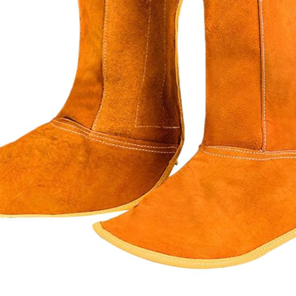 溶接安全ブーツカバー 実用的、1ペア、多用途、プロフェッショナル、溶接ゲートル PUレザー溶接スパッツ 溶接作業用