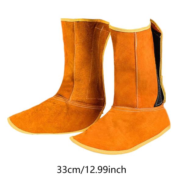 溶接安全ブーツカバー 実用的、1ペア、多用途、プロフェッショナル、溶接ゲートル PUレザー溶接スパッツ 溶接作業用