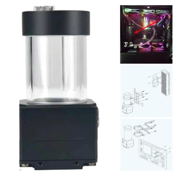 ポンプ/リザーバーコンボ リークフリー スピードコントロールポンプ 3Dプリンターアクセサリー用 125mm 65mm 12V