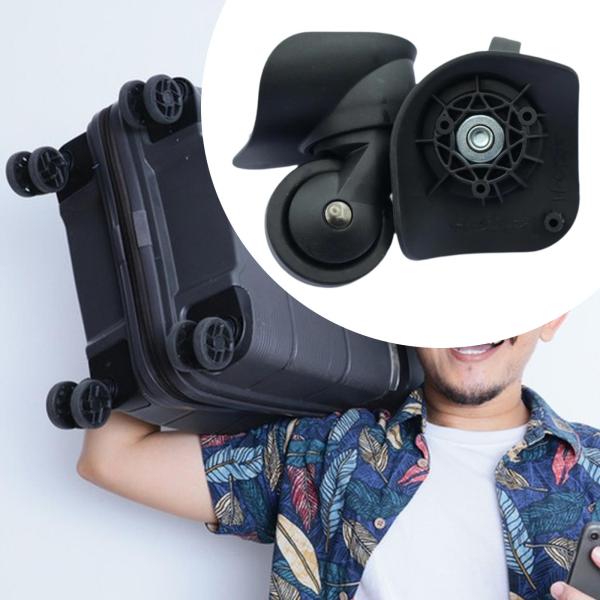 スーツケースホイール 2個 ダブル列ホイール 軽量 頑丈 静音 ローリング 回転キャスター 荷物バッグ 荷物ボックス トロリー用