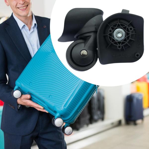 スーツケースホイール 2個 ダブル列ホイール 軽量 頑丈 静音 ローリング 回転キャスター 荷物バッグ 荷物ボックス トロリー用