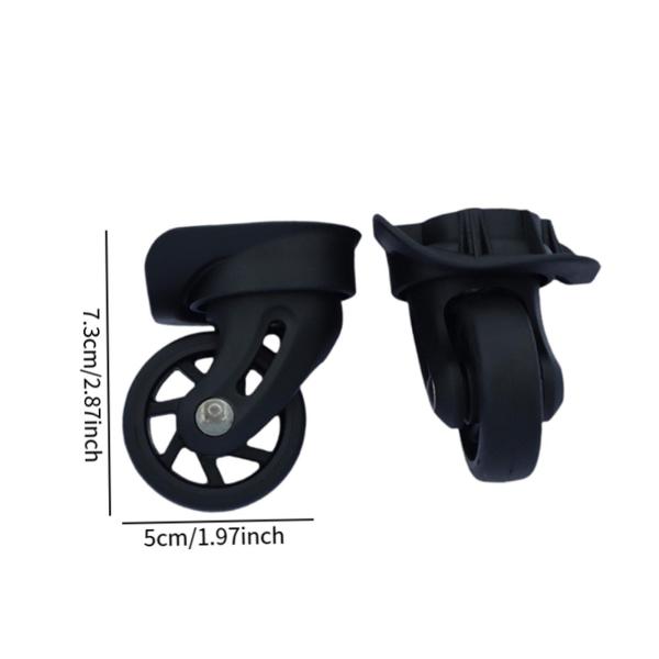 スーツケース用ホイール 静音多目的修理パーツ 360度回転トロリーキャスター トロリー 荷物 ショッピングカート用 2個