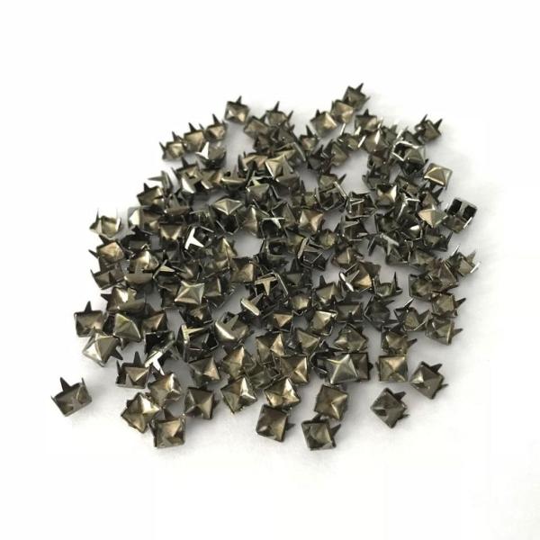 スパイク レザークラフトアクセサリー 方形 装飾 約300個 全4色 - グレーブラック