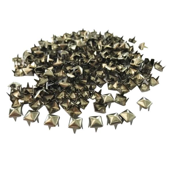 スパイク レザークラフトアクセサリー 方形 装飾 約300個 全4色 - グレーブラック