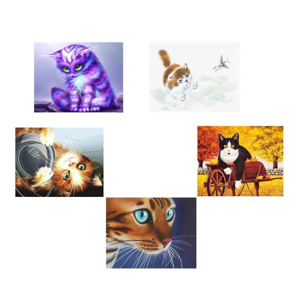 漫画猫DIY 5Dダイヤモンド絵画刺繍クロスクラフトステッチキット1＃