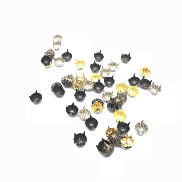 約50個 カボチャ スタッド 金属 爪 ネイルヘッド パンク スタッド リベット スパイク 全5色 - ランダム混合