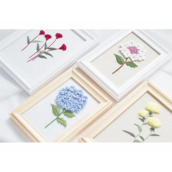 初心者のための美しい3D花切り株刺繍キットローズ