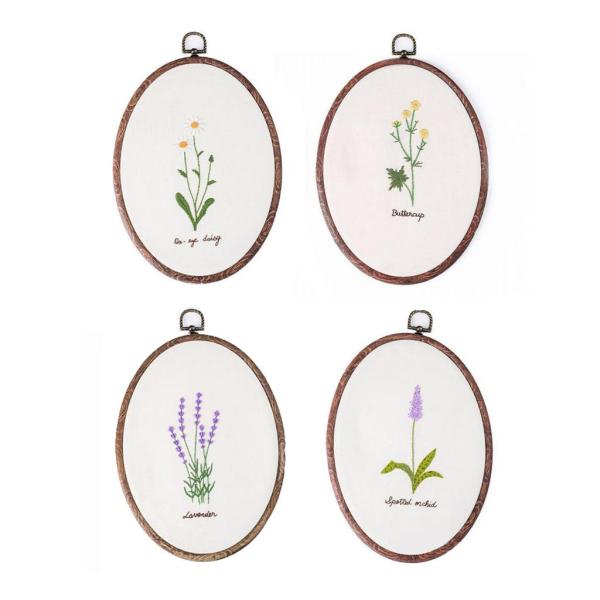 刺繍スターターキット（プリント柄付き）刺繍クラフトキンポウゲ