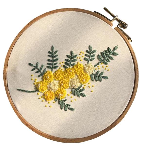 クロスステッチ刺繍フープと刺繍キット - 花CD005