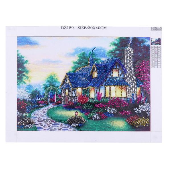 特別な形のダイヤモンド絵画パーシャルドリルクロスステッチ工芸品の家1