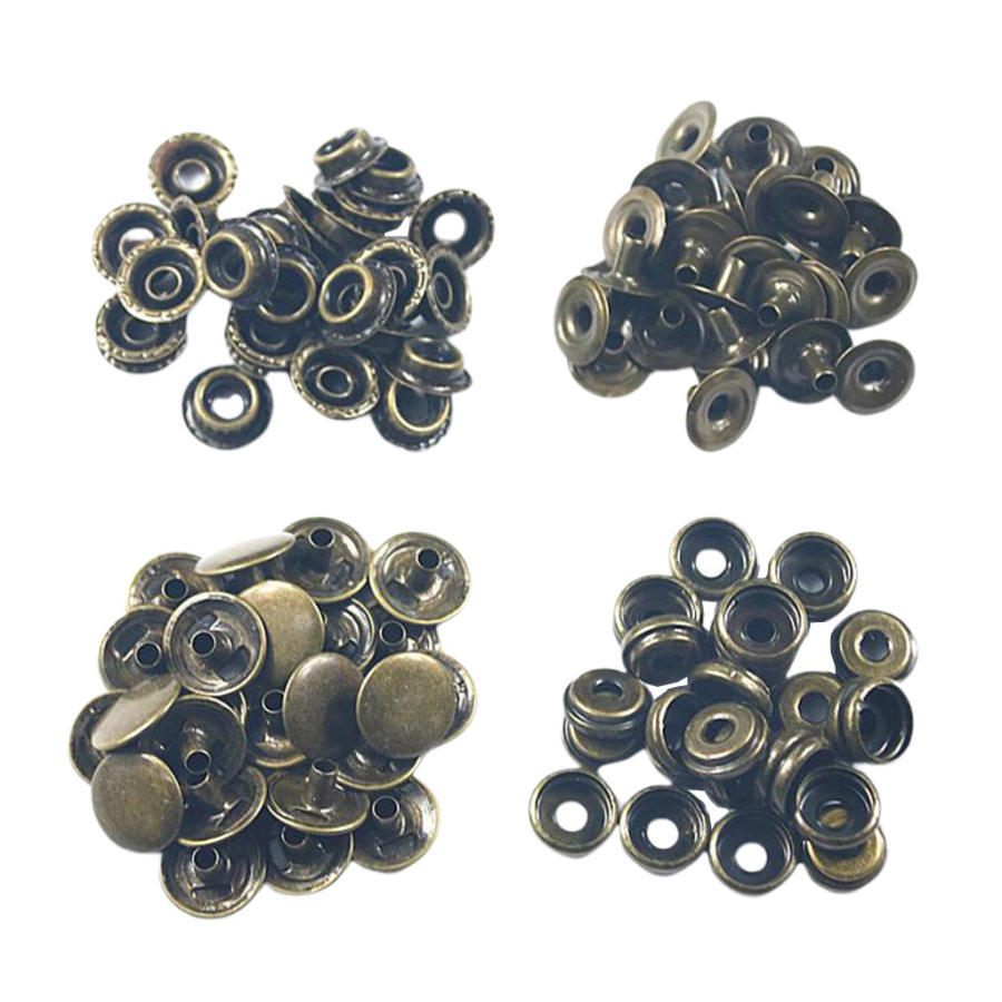 全3色 リベット スナップボタン 手芸 布革細工 ジャケット カバン 靴 