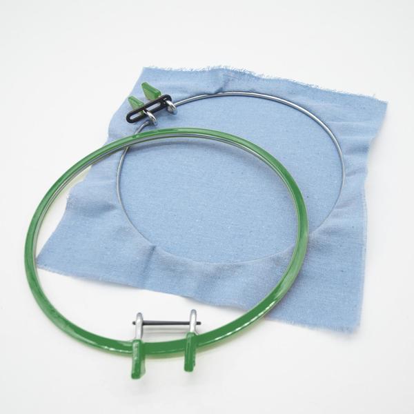 刺〓フープクロスステッチスプリングテンションフレームアダルトDIYディスプレイ用品グリーン