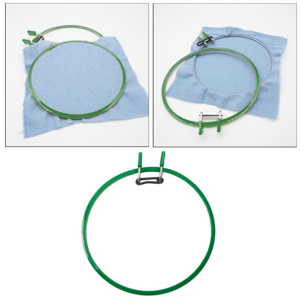 刺〓フープクロスステッチスプリングテンションフレームアダルトDIYディスプレイ用品グリーン