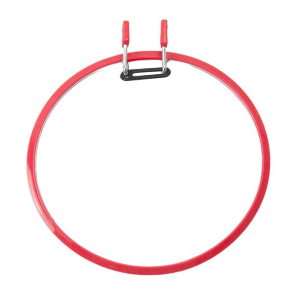 刺〓フープクロスステッチスプリングテンションフレーム大人のDIYディスプレイ用品赤