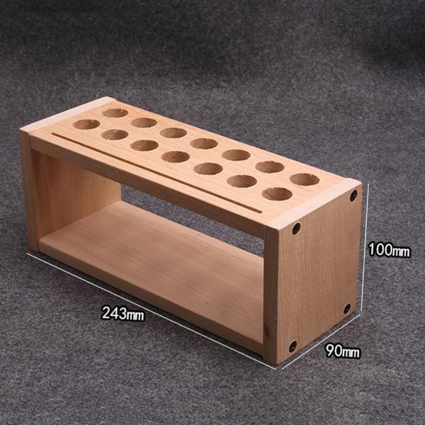 木製レザークラフトツールホルダーオーガナイザースタンピング