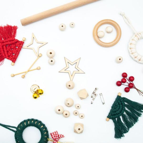 手作りのクリスマスマクラメキットオーナメント初心者のためのDIYペンダントギフト
