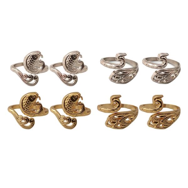 8個編みループリングかぎ針編み調節可能な手作りの縫製アクセサリー母のおばあちゃんのプレゼントのためのより速いかぎ針編みの高度な指ぬき