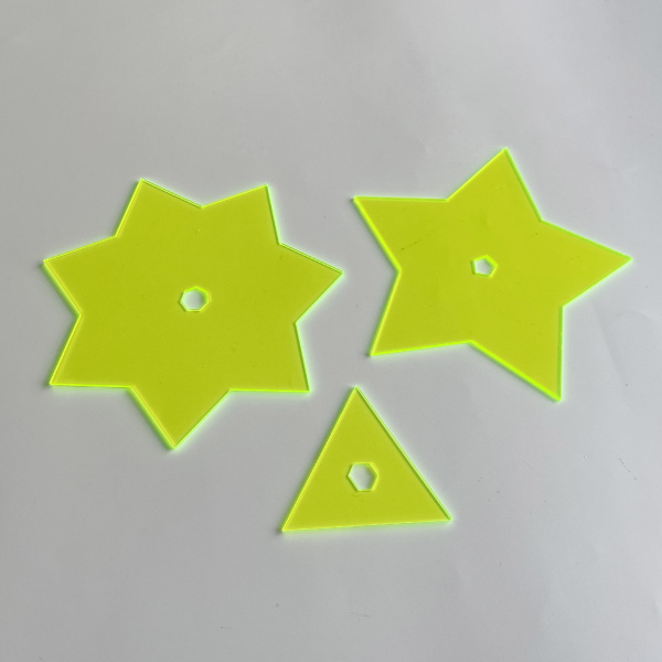 DIYクラフトツールキットL用の3xキルティングテンプレートアクリルパッチワーク描画定規