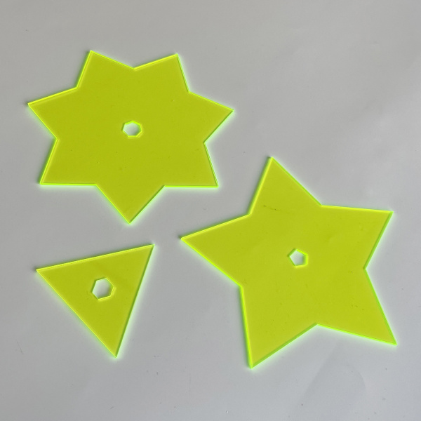 DIYクラフトツールキットL用の3xキルティングテンプレートアクリルパッチワーク描画定規