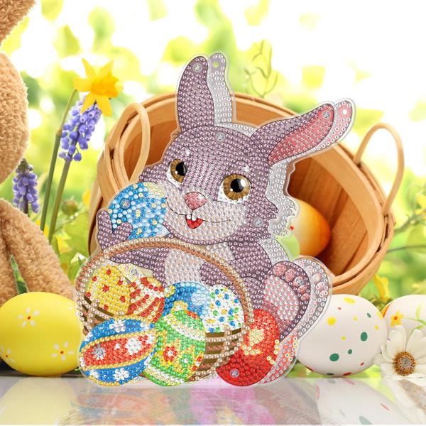 DIYダイヤモンド絵画イースターウサギの装飾手作りダイヤモンド図面C