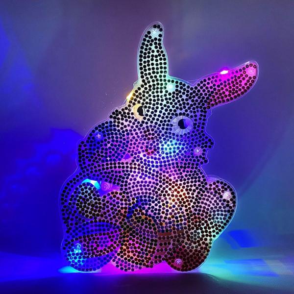 DIYダイヤモンド絵画イースターウサギの装飾手作りダイヤモンド図面C