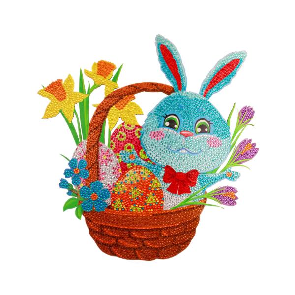 イースターバニーダイヤモンド絵画飾りフルドリルクリスタル壁の装飾31x31cm