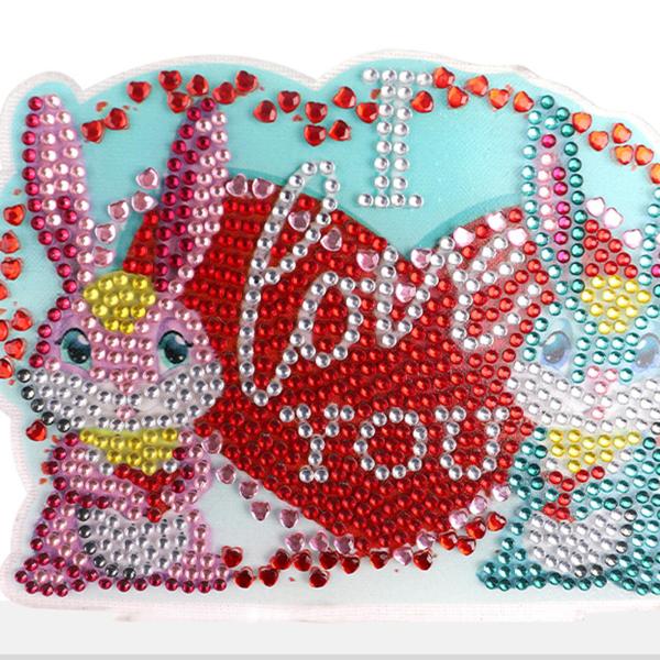 子供のためのDIY5Dダイヤモンド絵画イースターバニー飾り大人のホリデーギフトA