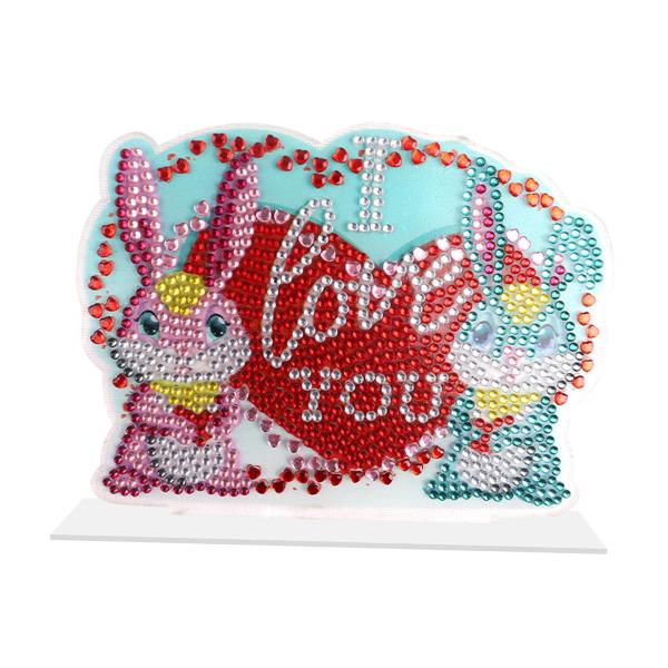 子供のためのDIY5Dダイヤモンド絵画イースターバニー飾り大人のホリデーギフトA