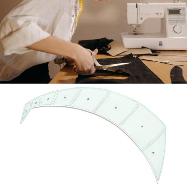 8ピースダイヤモンドキルティングアクリルテンプレート布切断定規DIYツールM