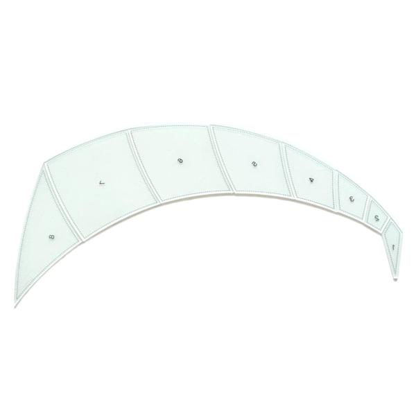 8ピースダイヤモンドキルティングアクリルテンプレート布切断定規DIYツールM