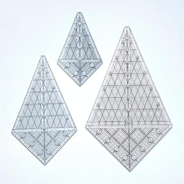 アクリルキルティングテンプレート定規パッチワーク消耗品のツルニチニチソウを測定L