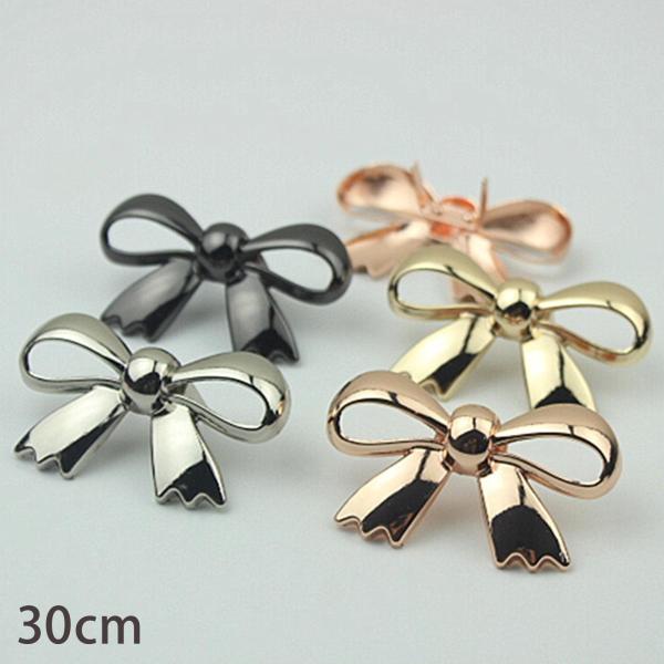 5xファッションシューズクリップブライダルボウノットバックルアクセサリーガーメントダークグレー
