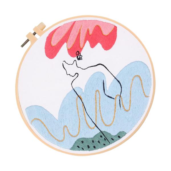 刺〓スターターキットフィギュアアートのクロスステッチの針仕事壁の装飾青赤