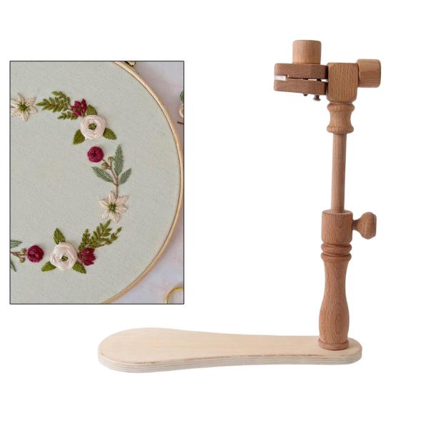縫製手仕事の基本的なスタイルのための木製刺〓スタンドDIYクロスステッチフレームデスクトップ