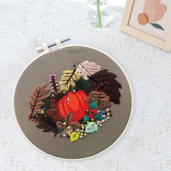 刺繍スターターキット ハロラフト デコレーション クロスステッチ 大人用 メープルリーフ用