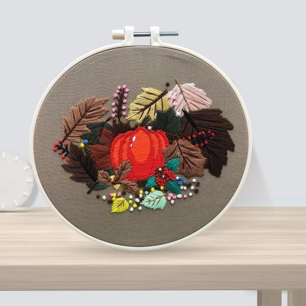 刺繍スターターキット ハロラフト デコレーション クロスステッチ 大人用 メープルリーフ用