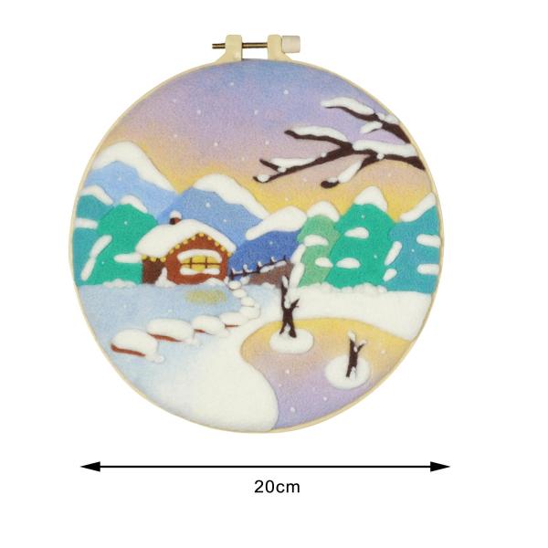 フェルト DIY パッケージ パンチニードルクラフト 初心者向け 家庭用 雪山用スターターキット
