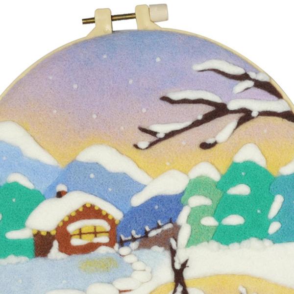フェルト DIY パッケージ パンチニードルクラフト 初心者向け 家庭用 雪山用スターターキット